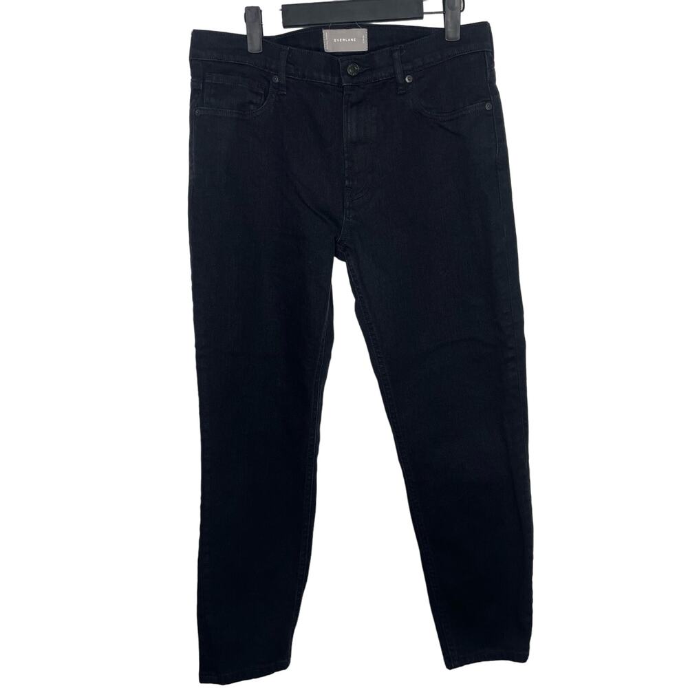 Everlane Womens Jeans Size 31 Black Ankle Mid Rise Dark Wash Denim Casual Wear